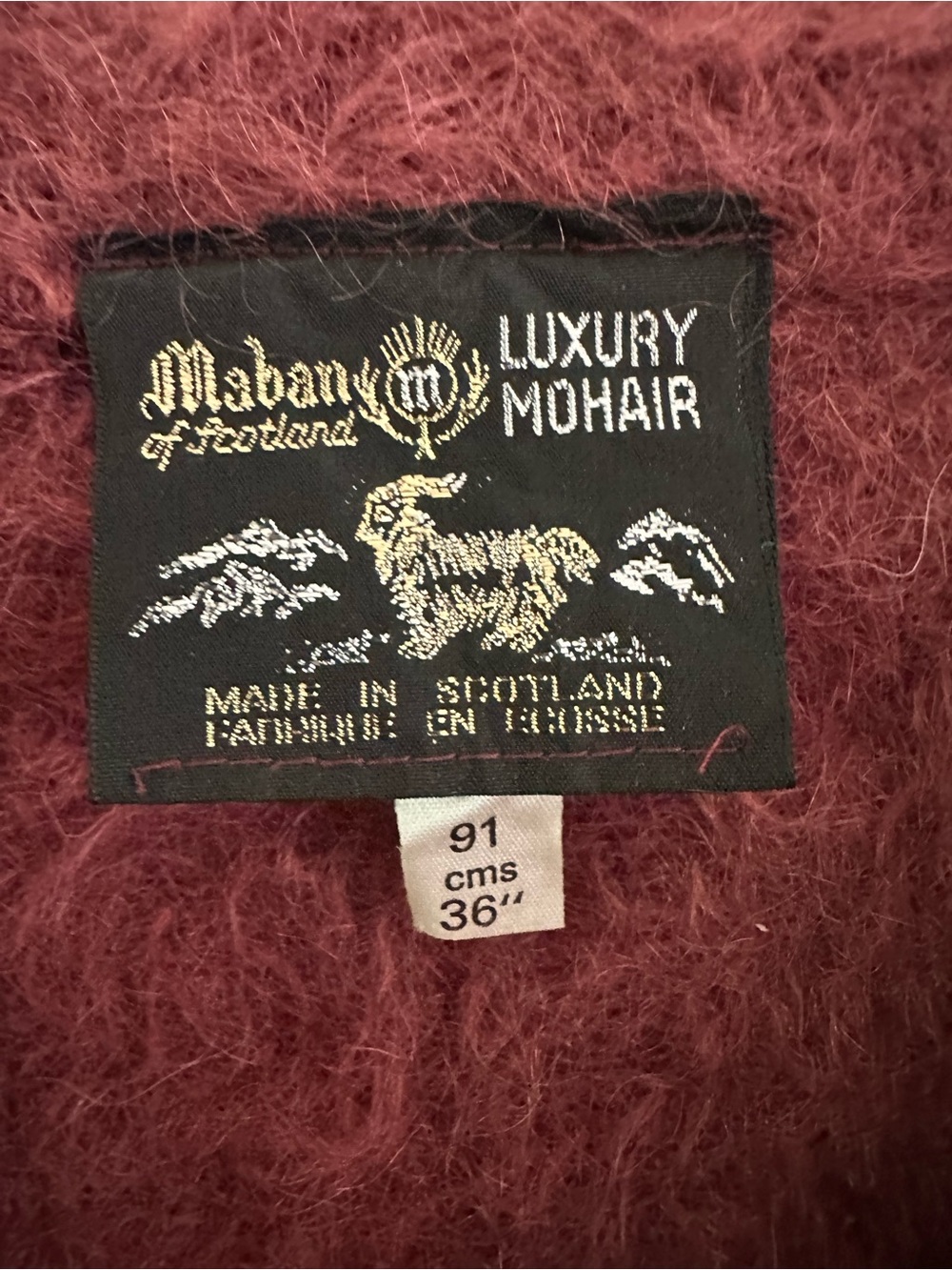 Scotland Luxury Mohair Cardigan SZ 36 Mauve color Excellent vintage piece! - Picture 4 of 7